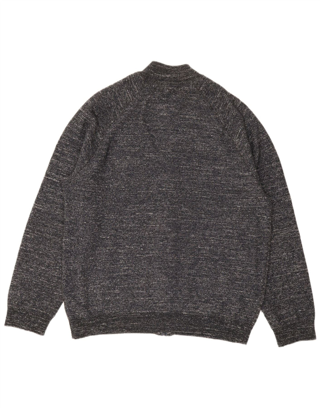 MARKS & SPENCER Mens Cardigan Sweater XL Grey Flecked Polyester