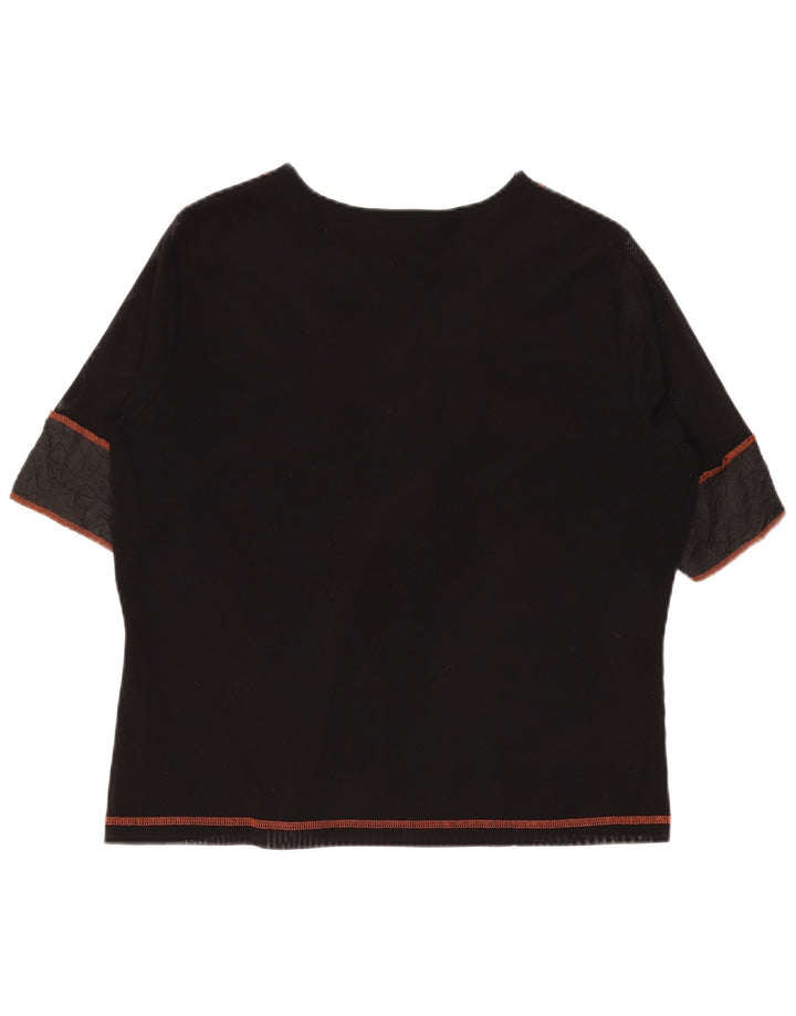 Gerry Weber Womens Blouse Top UK 16 Large Black Colourblock