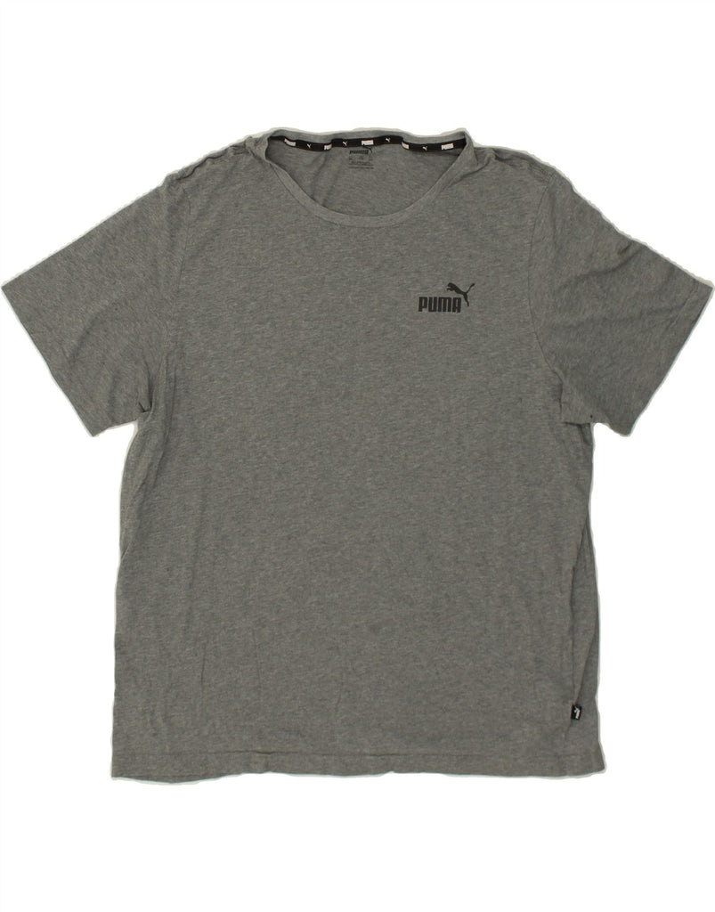 PUMA Mens T-Shirt Top 2XL Grey Cotton | Vintage Puma | Thrift | Second-Hand Puma | Used Clothing | Messina Hembry 