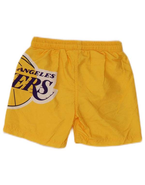 NBA Boys Los Angeles Lakers Graphic Sport Shorts 5-6 Years Yellow Polyester