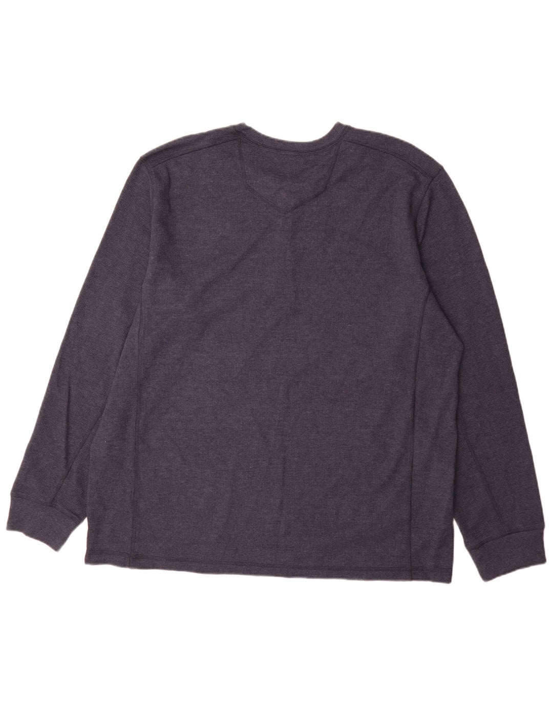 Eddie Bauer Mens Top Long Sleeve 2XL Navy Blue Cotton