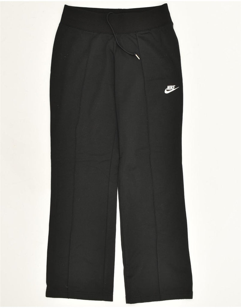 NIKE Womens Tracksuit Trousers UK 12 Medium Black Polyester | Vintage Nike | Thrift | Second-Hand Nike | Used Clothing | Messina Hembry 