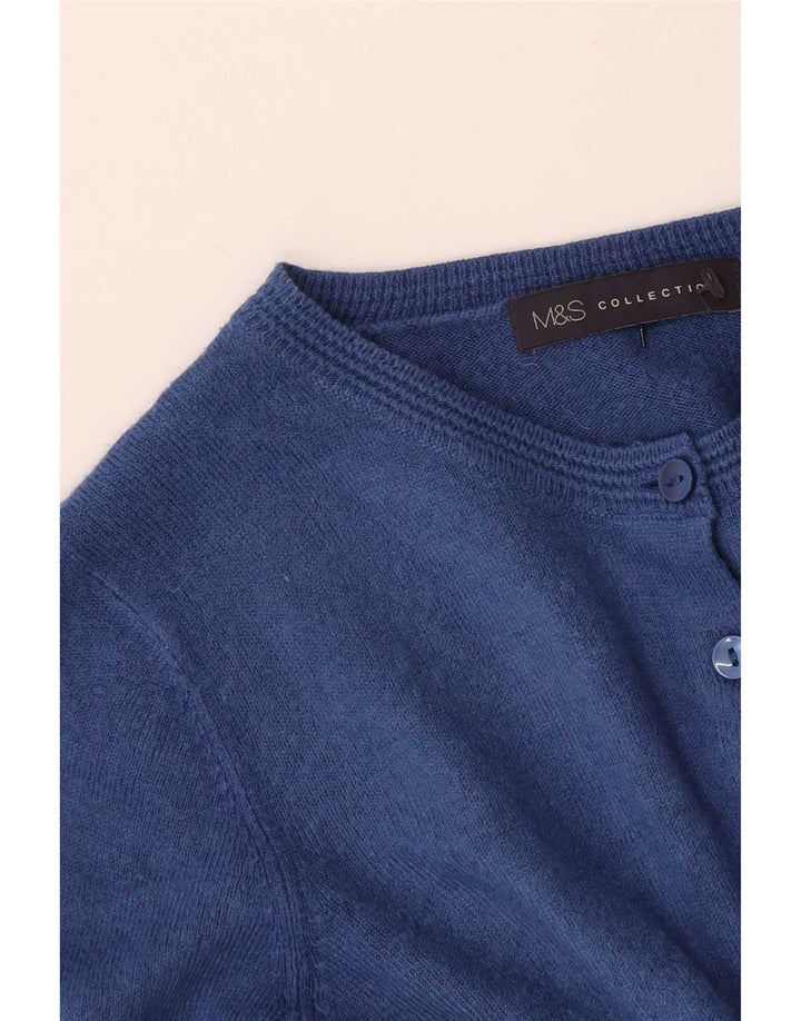 Marks & Spencer Womens Cardigan Sweater UK 6 XS Blue