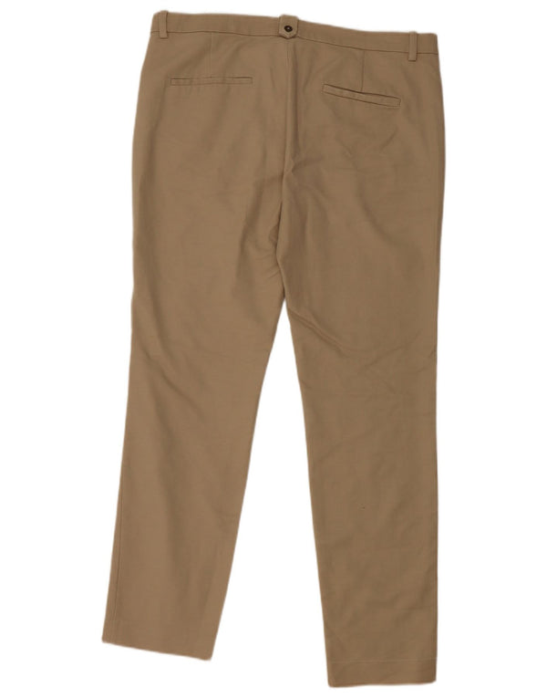 Zara Womens Slim Chino Trousers EU 40 Medium W34 L27 Beige Cotton