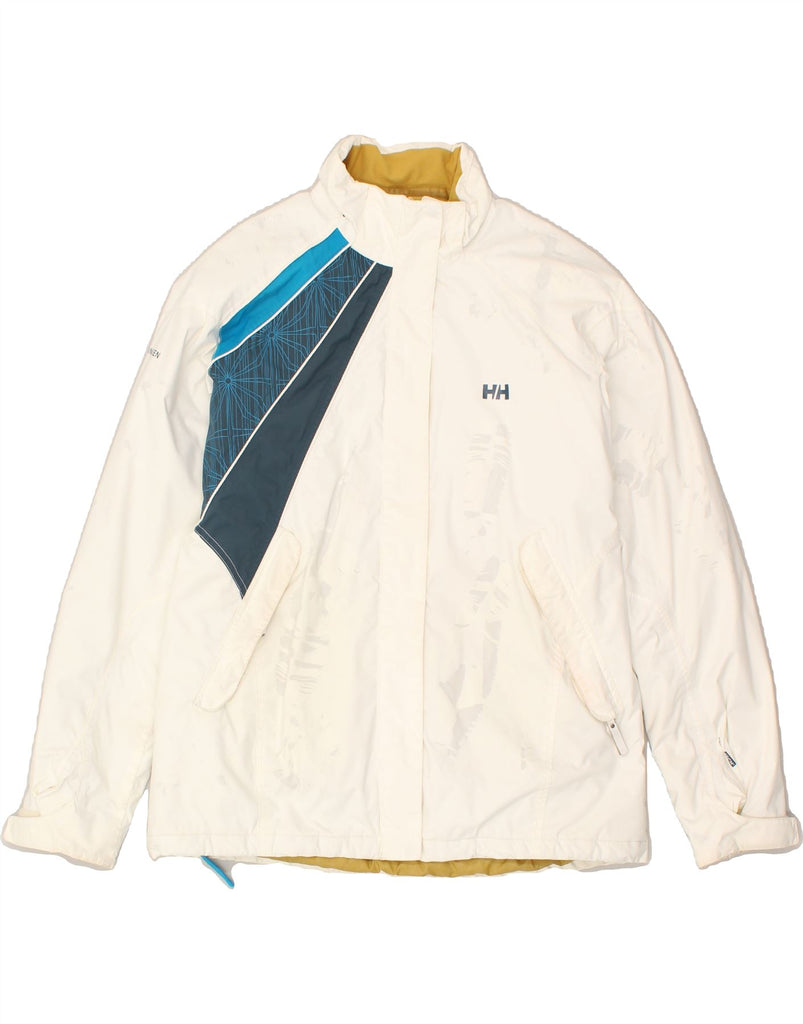 HELLY HANSEN Girls Rain Jacket 15-16 Years White Polyamide | Vintage Helly Hansen | Thrift | Second-Hand Helly Hansen | Used Clothing | Messina Hembry 