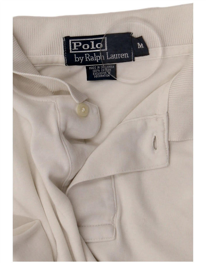 Polo Ralph Lauren Mens Polo Shirt Medium White Cotton