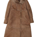 Vintage Womens Shearling Coat IT 42 Medium Brown