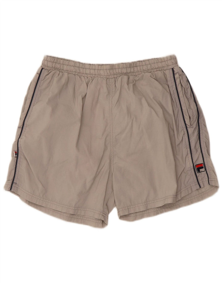 Fila Mens Sport Shorts Small Grey Nylon
