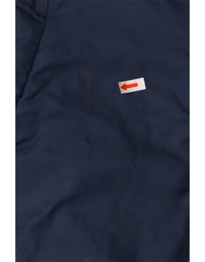Sergio Tacchini Mens Hooded Padded Jacket IT 52 XL Navy Blue Colourblock