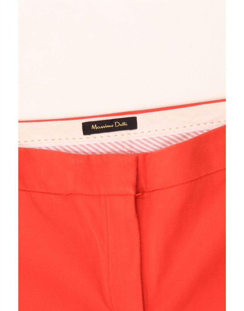 MASSIMO DUTTI Womens Slim Crop Chino Trousers EU 36 XS W26 L24 Red Vintage Massimo Dutti and Second-Hand Massimo Dutti from Messina Hembry 