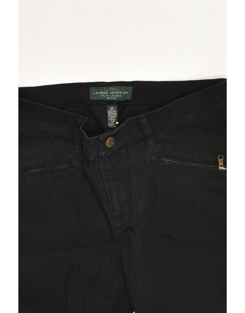 RALPH LAUREN Womens Petite Slim Casual Trousers US 6 Medium W30 L28  Black | Vintage Ralph Lauren | Thrift | Second-Hand Ralph Lauren | Used Clothing | Messina Hembry 