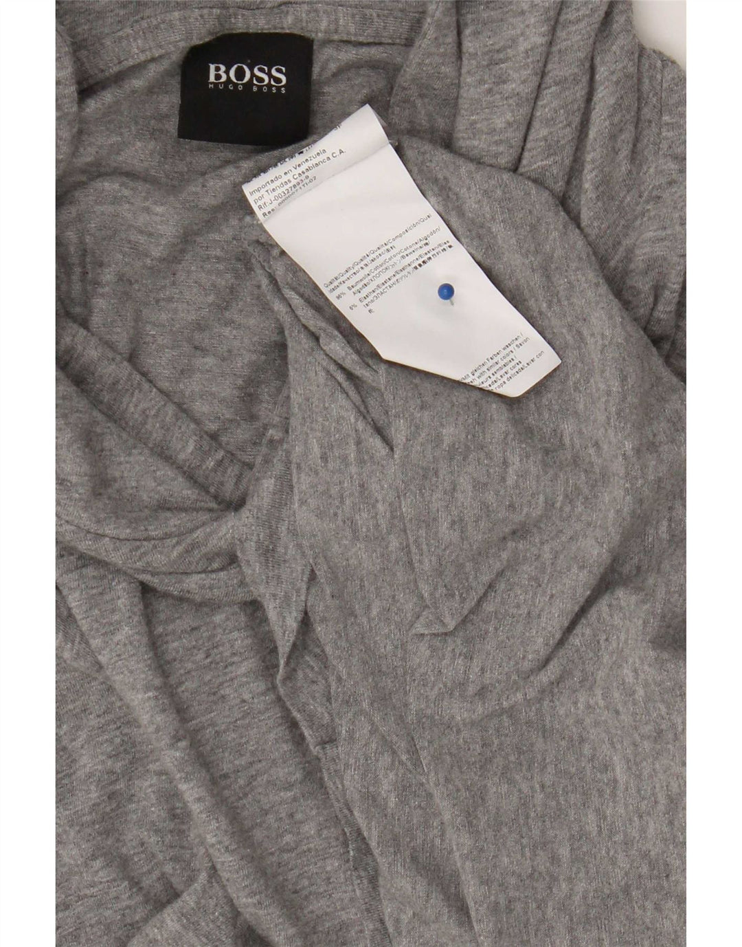 Hugo Boss Mens Hooded Top Long Sleeve Small Grey Flecked Cotton