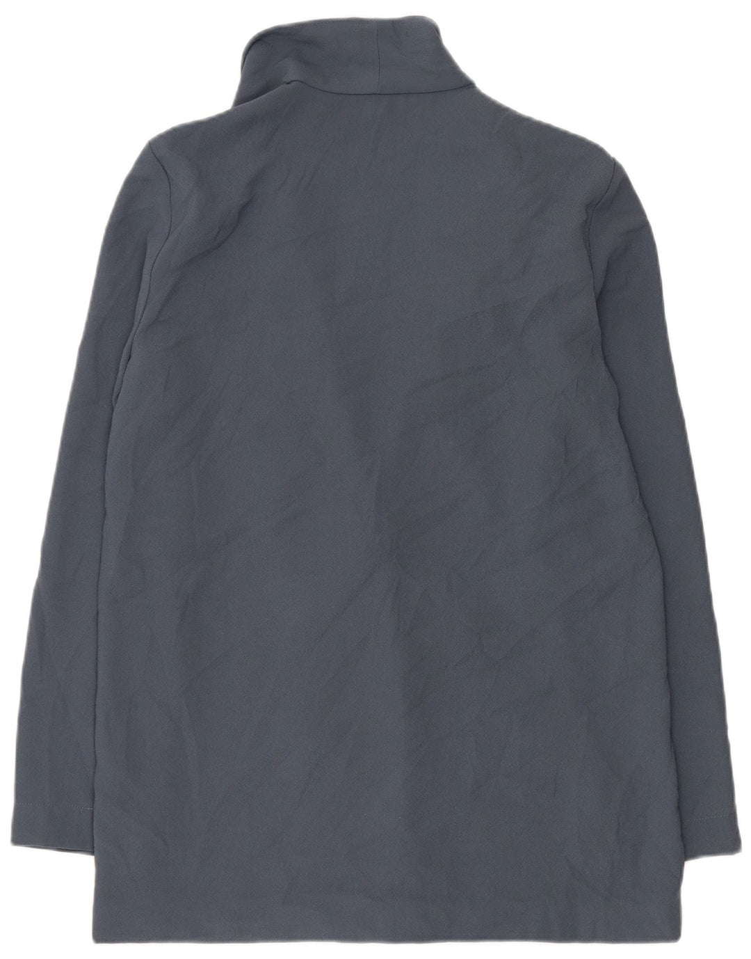 Topshop Womens Double Breasted Blazer Jacket UK 10 Small Blue Polyester
