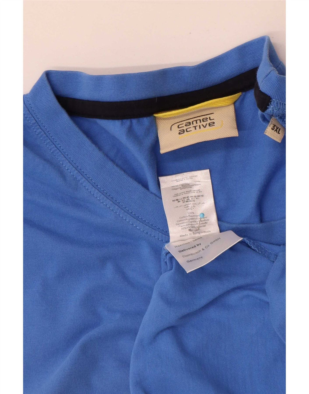 Camel Active Mens T-Shirt Top 3XL Blue Cotton