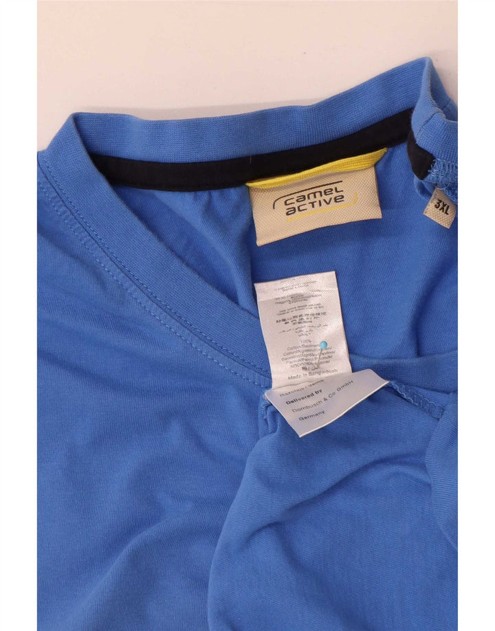 Camel Active Mens T-Shirt Top 3XL Blue Cotton