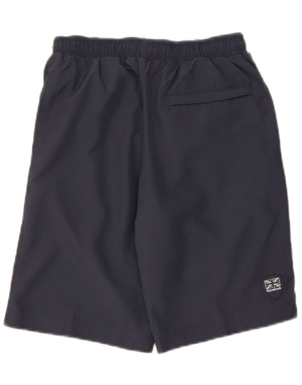 Reebok Boys Classic Graphic Sport Shorts 9-10 Years Grey Polyester