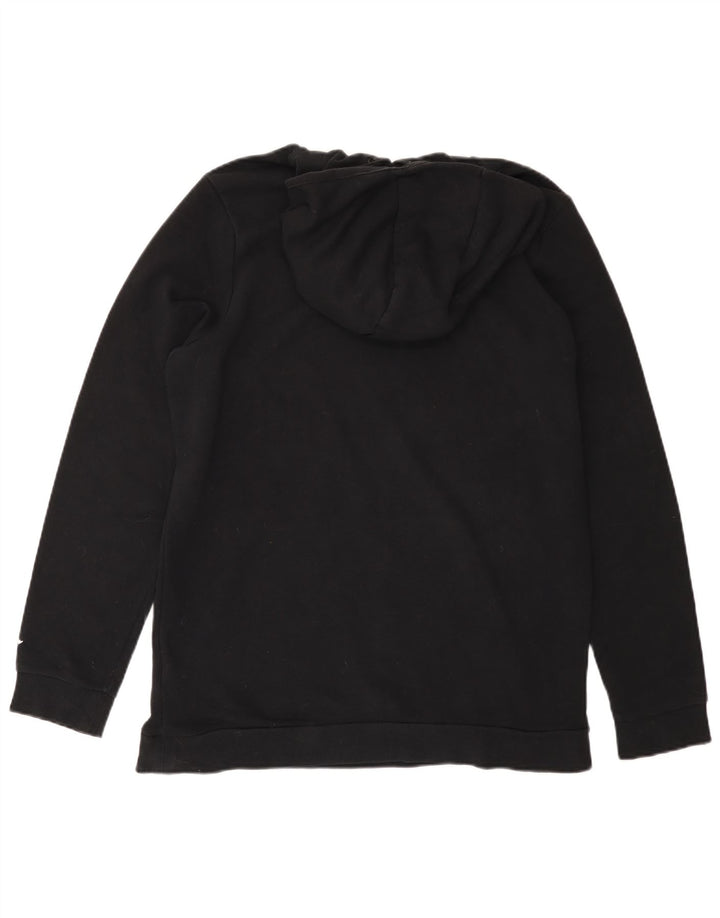 JORDAN Mens Graphic Hoodie Jumper Large Black Cotton