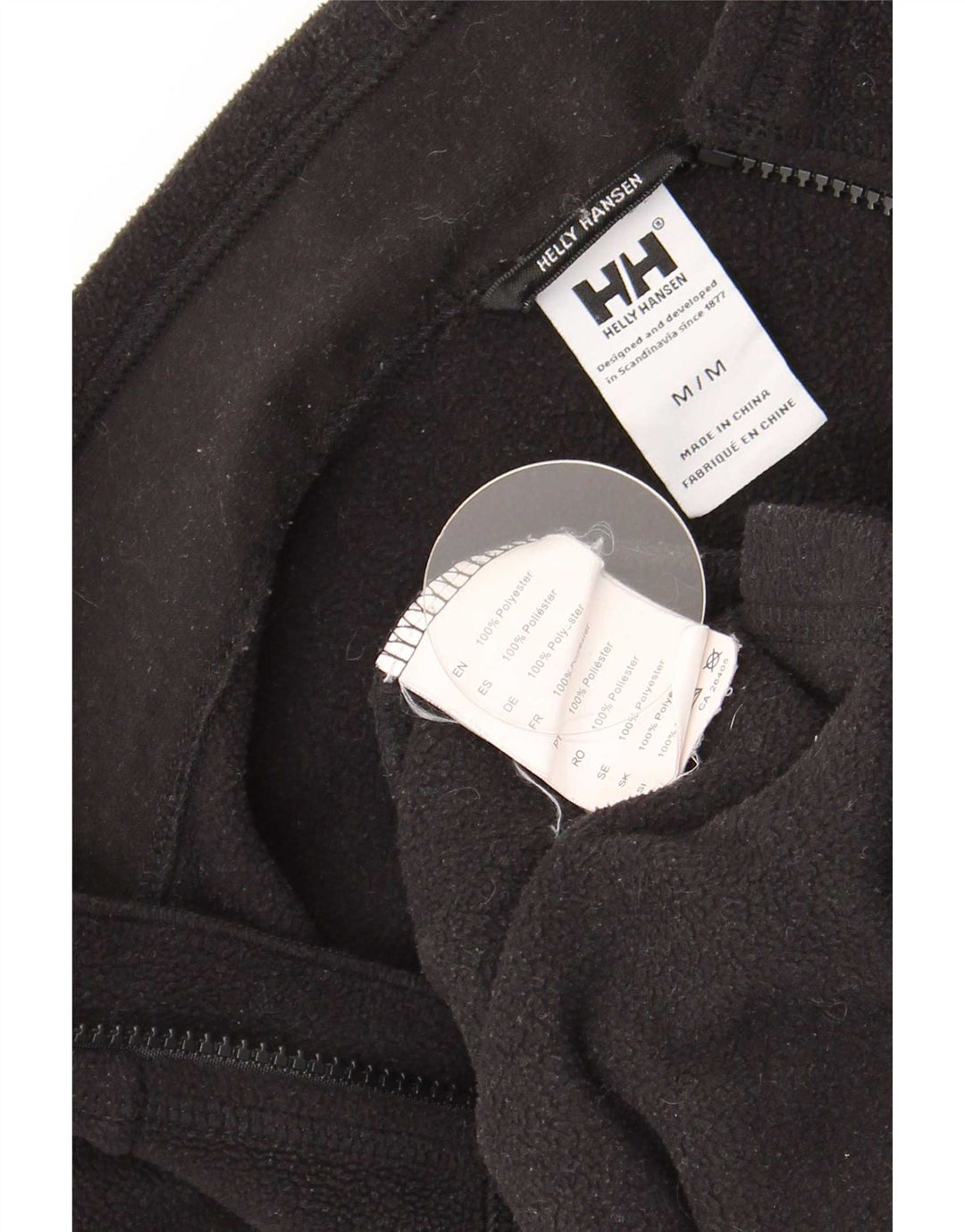 Helly Hansen Mens Fleece Jacket UK 38 Medium Black Polyester