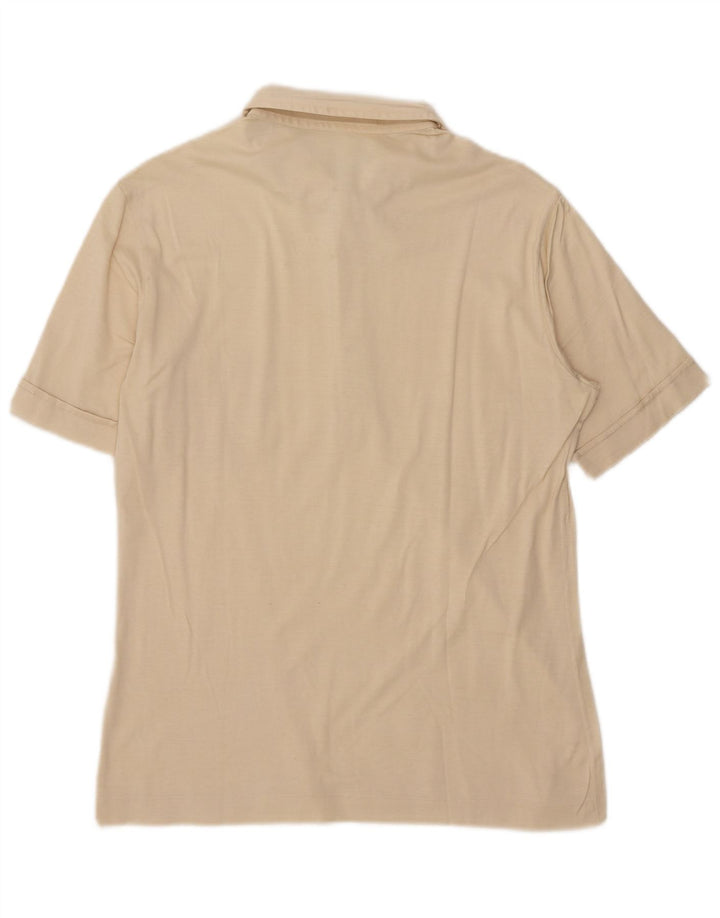 Vintage Mens Polo Shirt IT 46 Small Beige