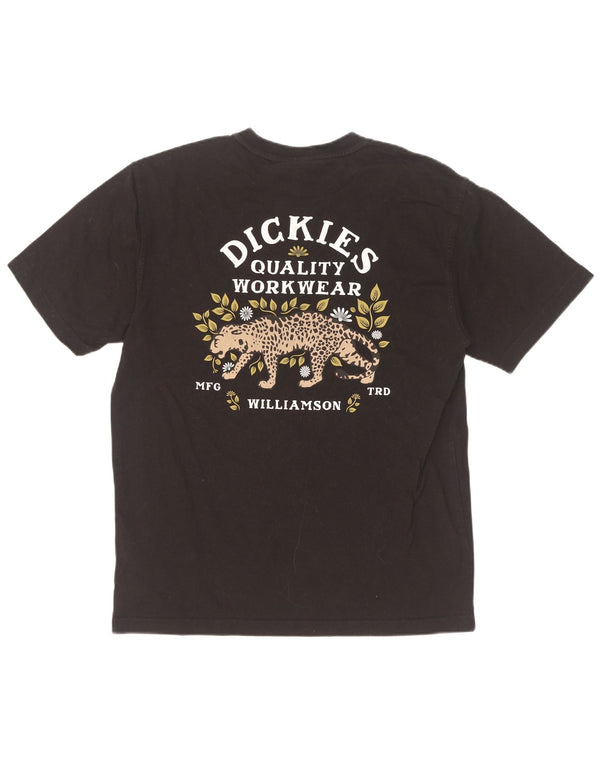 Dickies Mens Graphic T-Shirt Top Small Black Cotton