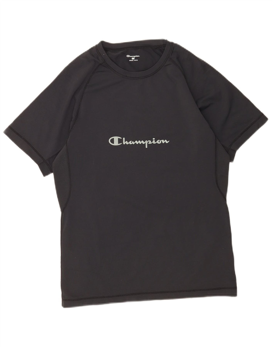 Champion Mens Graphic T-Shirt Top XL Black Polyamide