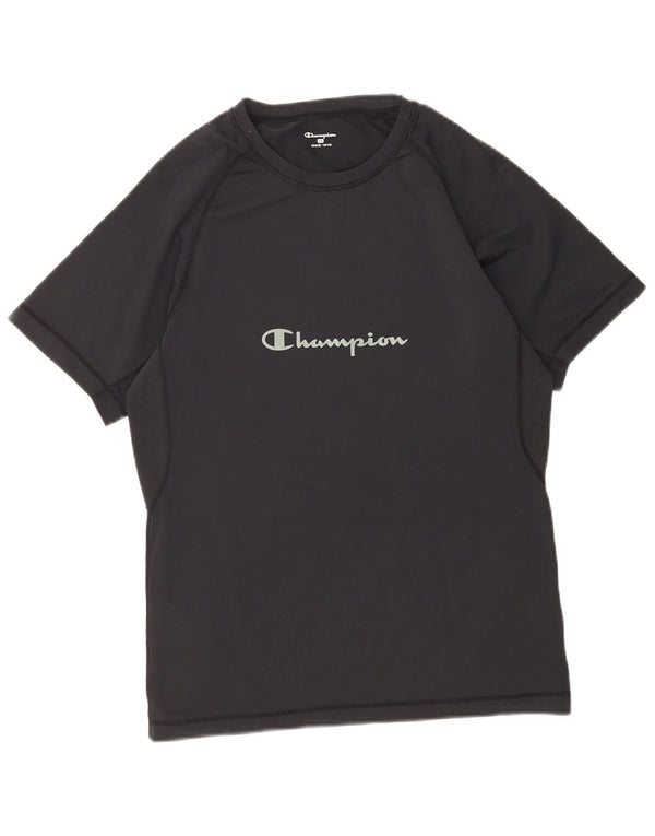 Champion Mens Graphic T-Shirt Top XL Black Polyamide