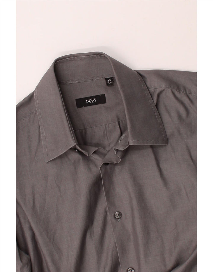 HUGO BOSS Mens Shirt Size 39 15 1/2 Medium Grey Vintage Hugo Boss and Second-Hand Hugo Boss from Messina Hembry 