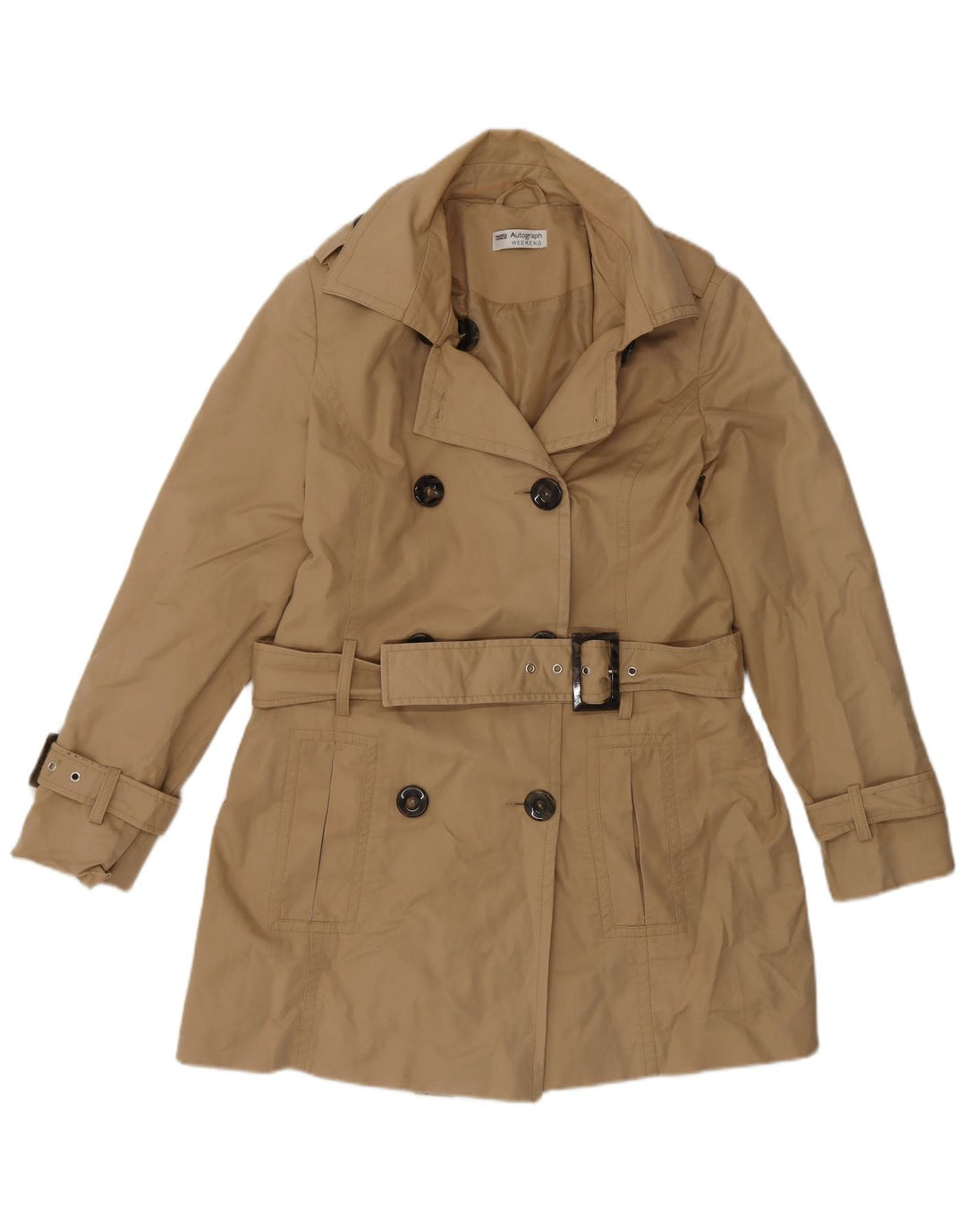 Marks & Spencer Womens Autograph Trench Coat UK 16 Large Beige Classic