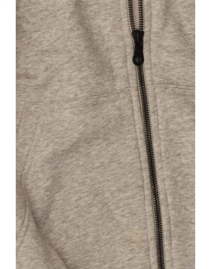 Nike Womens Zip Hoodie Sweater UK 14 Medium Grey Cotton