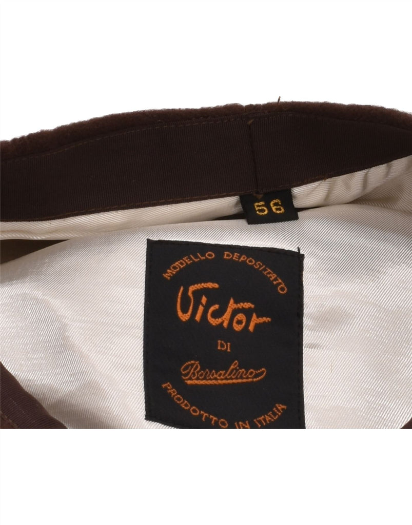 BORSALINO Mens Flat Cap Size 56 7/8 Medium Brown Wool | Vintage Borsalino | Thrift | Second-Hand Borsalino | Used Clothing | Messina Hembry 