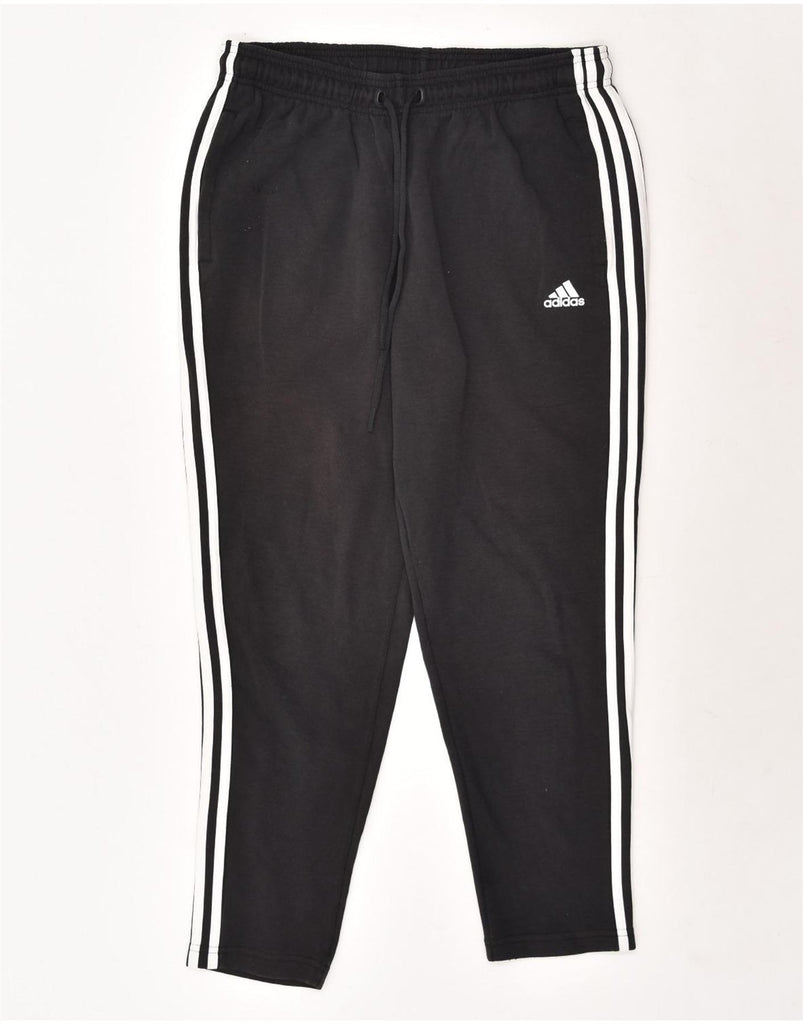 ADIDAS Mens Tracksuit Trousers Large Black Cotton | Vintage Adidas | Thrift | Second-Hand Adidas | Used Clothing | Messina Hembry 