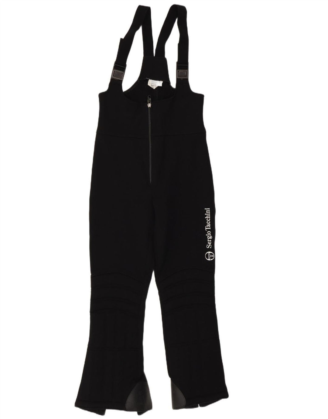 Sergio Tacchini Womens Graphic Dungarees Ski Trousers UK 12 Medium Black