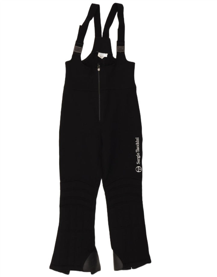 Sergio Tacchini Womens Graphic Dungarees Ski Trousers UK 12 Medium Black