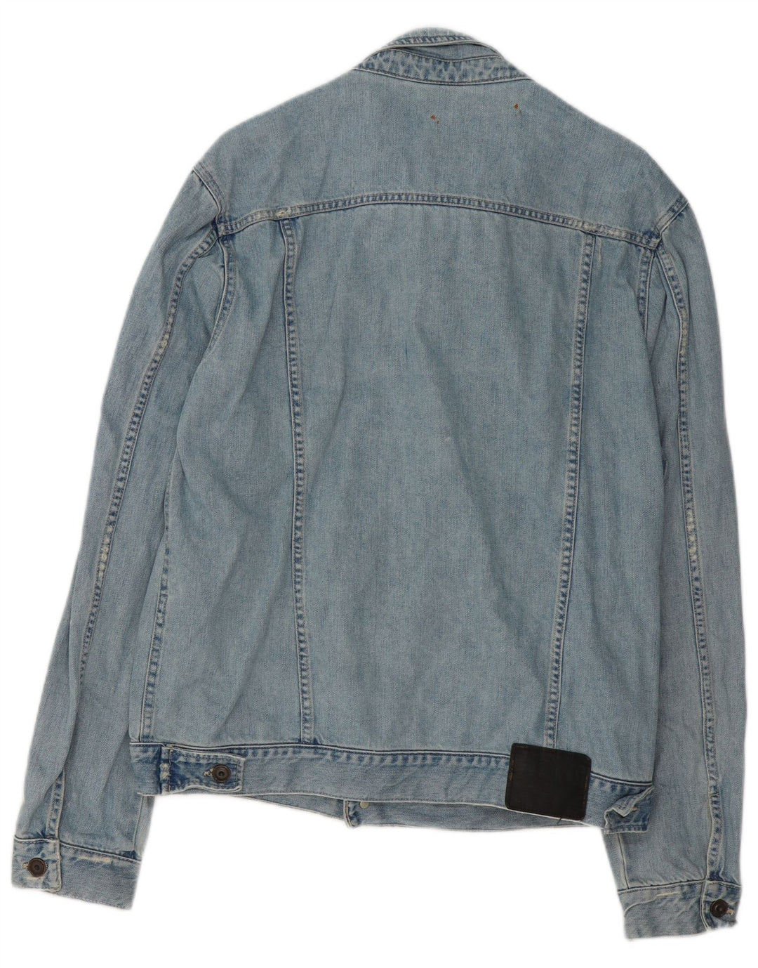 ZARA Mens Denim Jacket UK 42 XL Blue Cotton