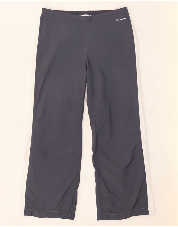 Champion Womens Tracksuit Trousers UK 14 Large Grey Colourblock Polyester