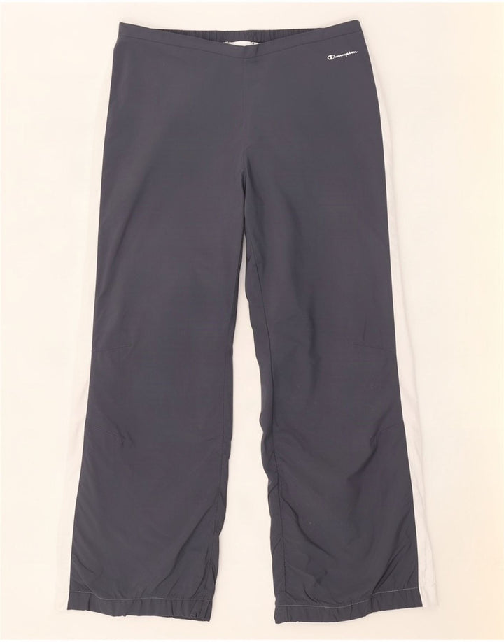 Champion Womens Tracksuit Trousers UK 14 Large Grey Colourblock Polyester