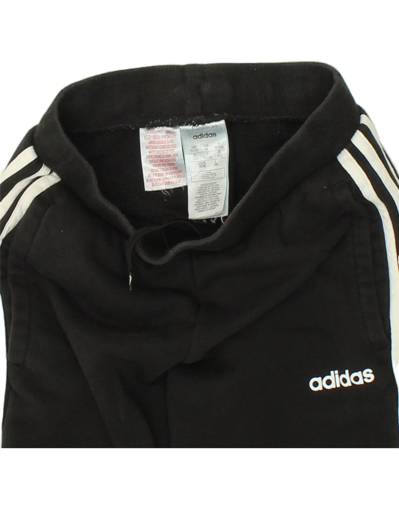 ADIDAS Boys Graphic Tracksuit Trousers Joggers 11-12 Years Black Cotton | Vintage Adidas | Thrift | Second-Hand Adidas | Used Clothing | Messina Hembry 