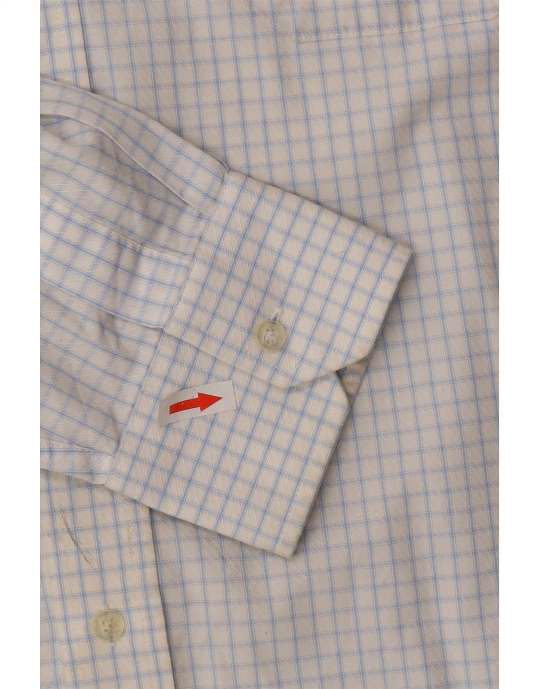 Pierre Cardin Mens Shirt Size 41 16 Large Blue Check Cotton