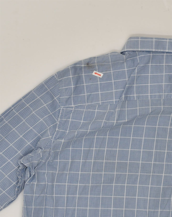 MICHAEL KORS Mens Shirt Large Blue Check Cotton | Vintage Michael Kors | Thrift | Second-Hand Michael Kors | Used Clothing | Messina Hembry 