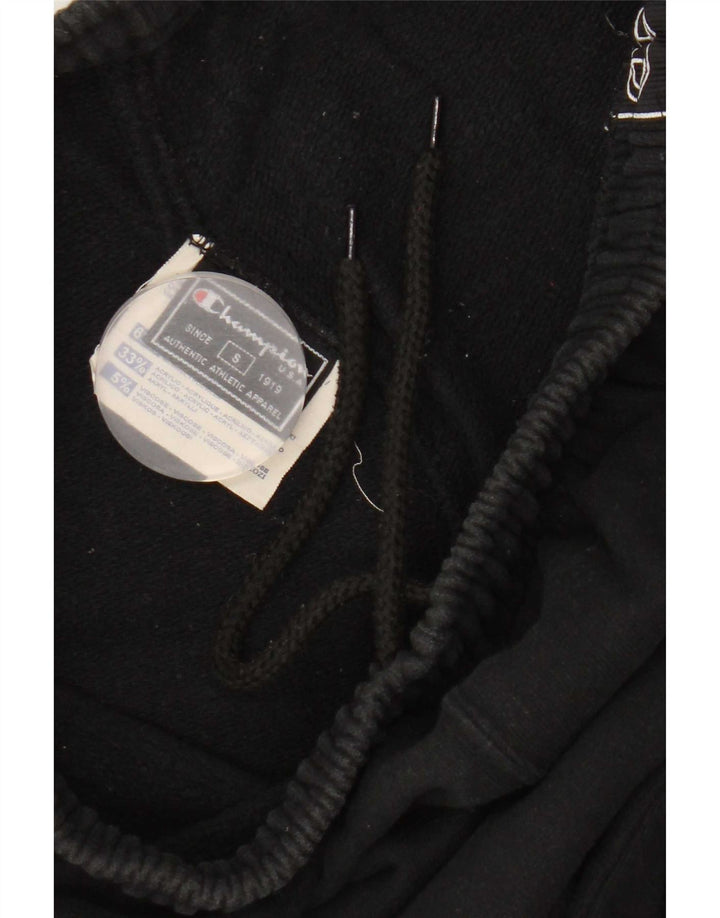 Champion Mens Graphic Tracksuit Trousers Small Black Cotton