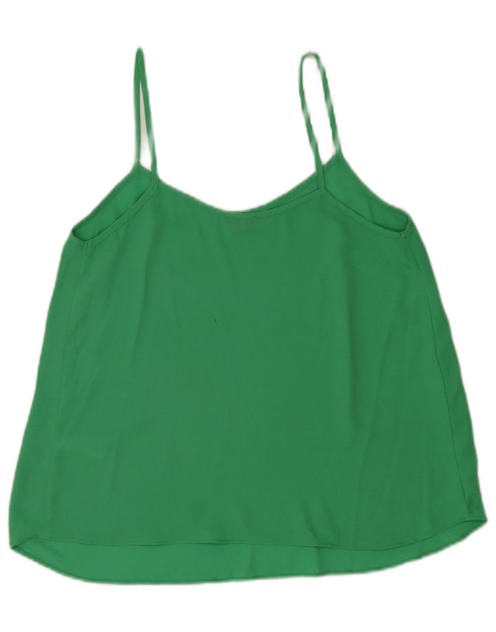 Topshop Womens Cami Top UK 10 Small Green Polyester