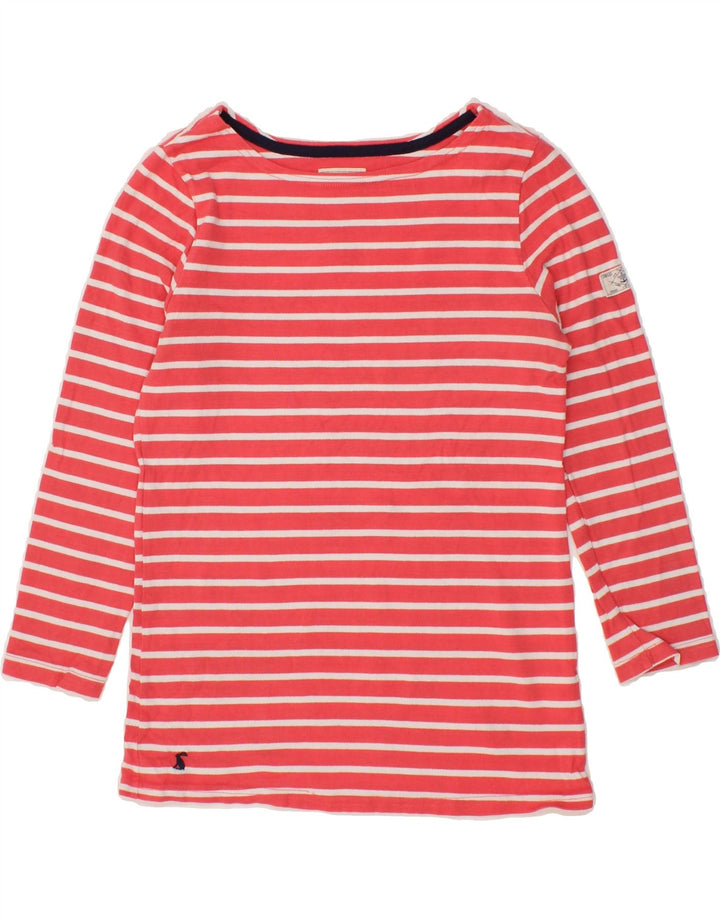 JOULES Womens Top 3/4 Sleeve UK 8 Small Red Striped Cotton Vintage Joules and Second-Hand Joules from Messina Hembry 