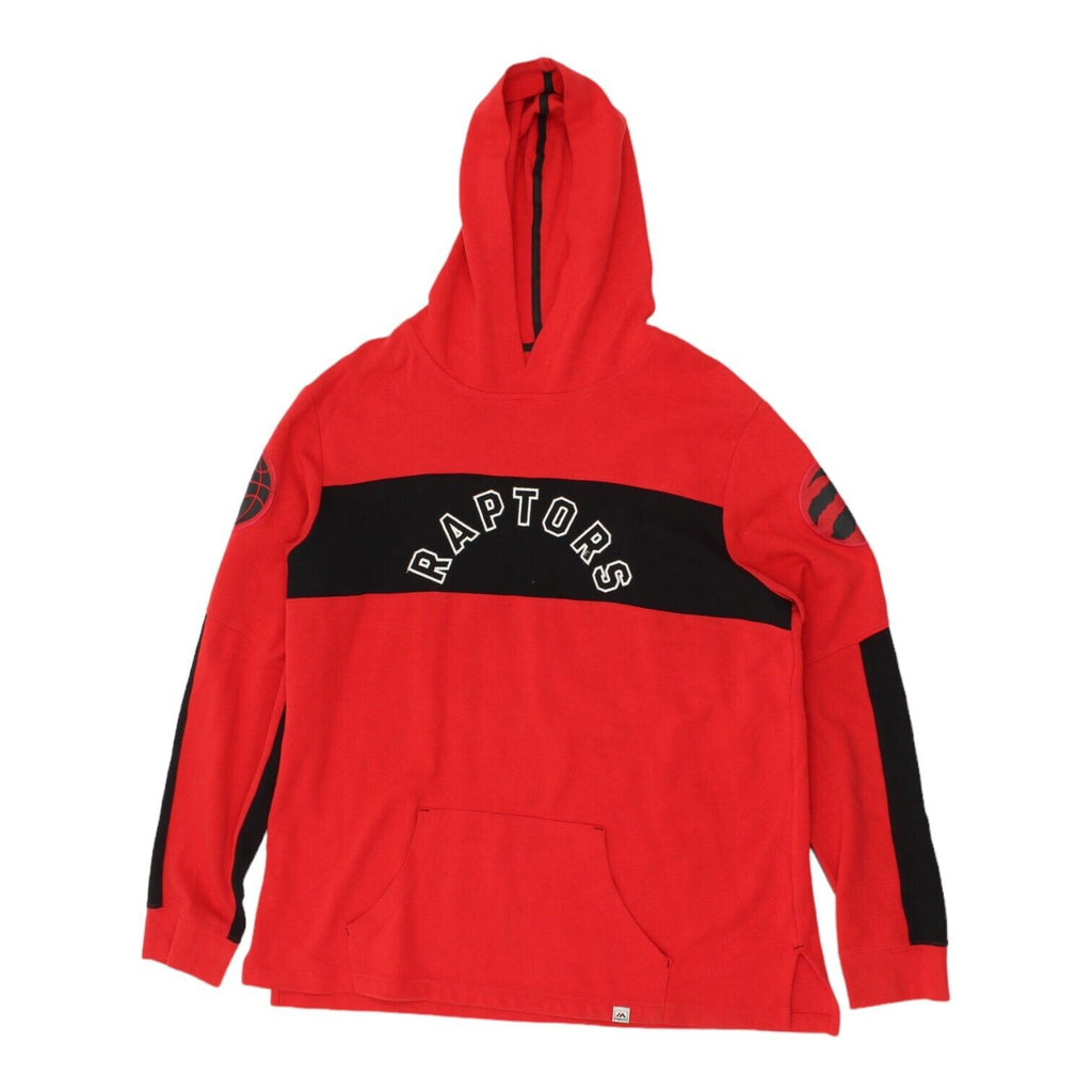 Toronto Raptors Majestic Mens Red Pullover Hoodie | Basketball NBA Sportswear | Vintage Messina Hembry | Thrift | Second-Hand Messina Hembry | Used Clothing | Messina Hembry 