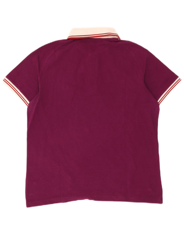 Fred Perry Mens Special Edition Rugby Polo Shirt Large Maroon Striped