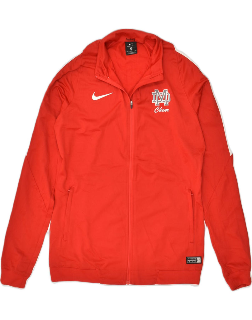 NIKE Womens Tracksuit Top Jacket UK 14 Medium Red Polyester | Vintage Nike | Thrift | Second-Hand Nike | Used Clothing | Messina Hembry 