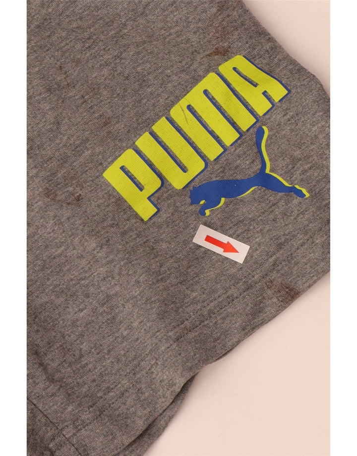 Puma Mens Graphic Sport Shorts Medium Grey