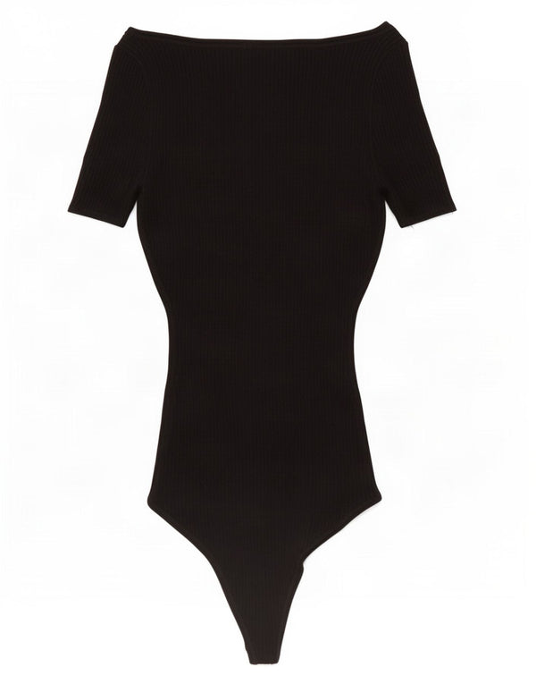 Abercrombie & Fitch Womens Bodysuit UK 2 2XS Black Cotton