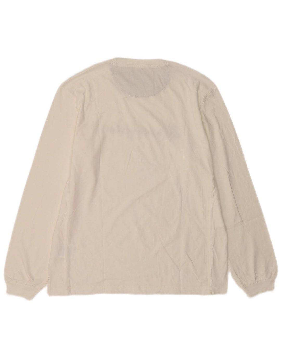 Champion Mens Graphic Top Long Sleeve XL White Cotton