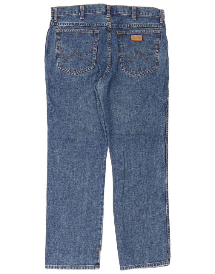 Wrangler Mens Texas Regular Straight Jeans W36 L30 Blue Cotton