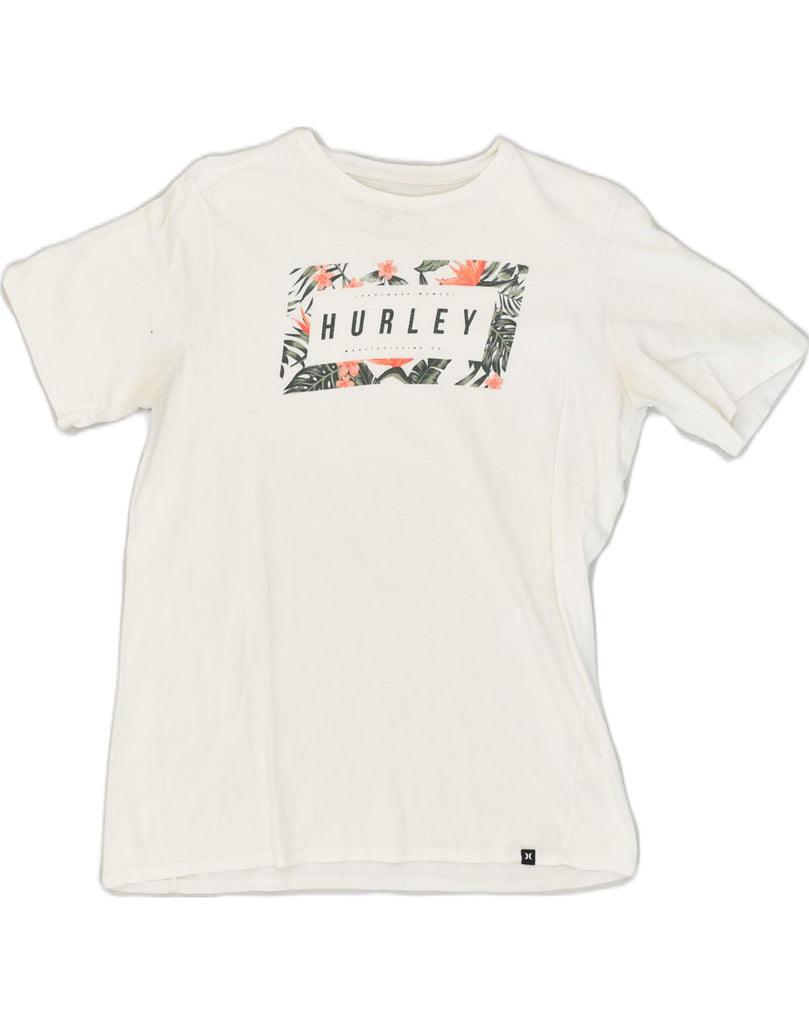 HURLEY Girls Graphic T-Shirt Top 13-14 Years White Cotton | Vintage Hurley | Thrift | Second-Hand Hurley | Used Clothing | Messina Hembry 